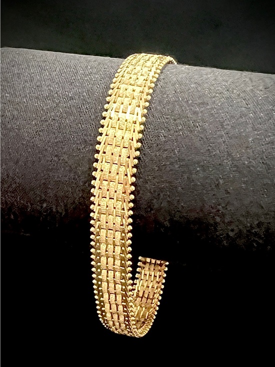 Jewelry - 14K Vintage Gold 7.5in 9mm 14g Gate/Brick Link Bracelet